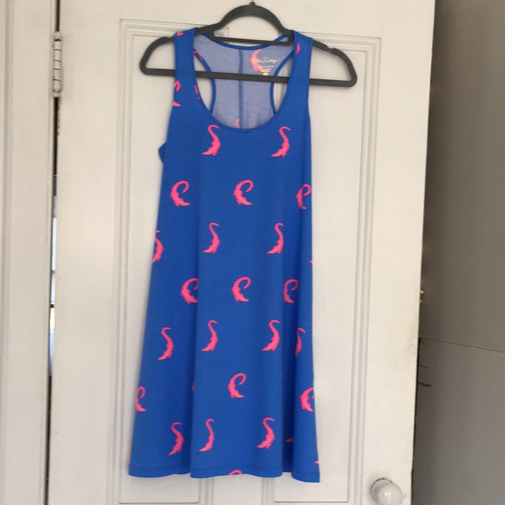 Lilly Pulitzer Melle Dress Lapis Blue Croc Size S